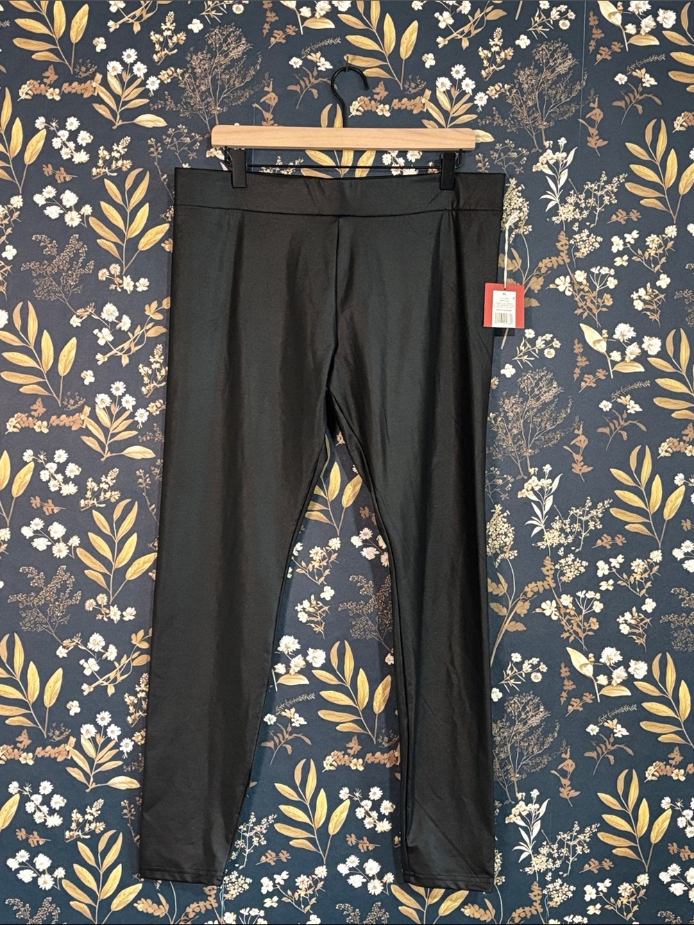 Mossimo Supply Co. Black Faux Leather Leggings Size XL